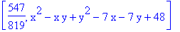 [547/819, x^2-x*y+y^2-7*x-7*y+48]
